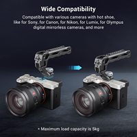 SmallRig Poignée supérieure NATO Lite avec griffe porte-accessoire, poignée de caméra portable pour la prise de vue, compatible avec les cages de caméra Sony, Canon, Nikon 3766