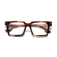 Benyi Classique Noir Acétate Designer Lunettes Cadre Hommes Carré Mode Lunettes avec Décorations Élégantes
