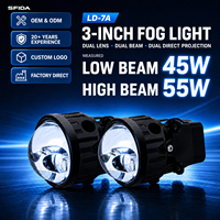 Lentille de projecteur Bi LED de 3 pouces, 45W pour faisceau bas, 53W pour faisceau haut, SFIDA LD-7A, lentille LED pour phare de voiture, feu antibrouillard, double faisceau