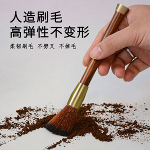 Brosse de nettoyage pour moulin à café, manche en bois, poils doux, utilisation en cuisine - Product Image 3