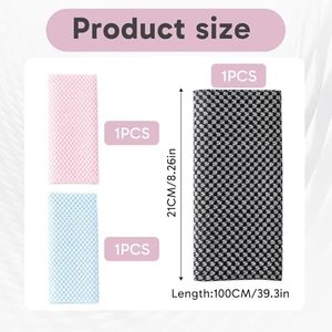 Custom Logo Exfoliating Towel Bathcloth Long Nylon Mesh Japanese Body Net <b>Sponge</b> Bathing <b>Showering</b> Scrubber Exfoliator - Product Image 3