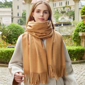 ハイエンド女性の冬のウールスカーフブラックカシミアオールマッチショール韓国ソリッドカラーメンズスカーフ卸売 - Product Image 2