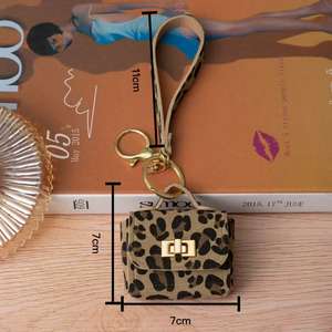 Creative Mini Storage Bag with <b>Key</b> <b>Chain</b> Small PU Leather Hand Rope Coin Purse Soft Leather Keychain - Product Image 6