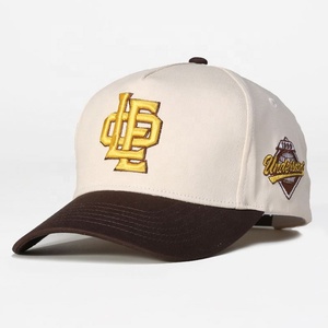 Sombrero de papá de algodón de 5 paneles de alta calidad para hombre personalizado, Gorras de dos tonos, gorra de béisbol curvada con logotipo bordado para primavera y verano para mujer - Product Image 1