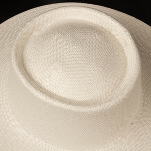Mũ Rơm Fedora Tùy Chỉnh Mũ Rơm Giấy Trắng Trơn Trơn Màu Trắng Đơn Giản Cho Nam Nữ Đi Biển Thường Ngày Chống Nắng - Product Image 6