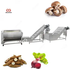 Industrial Automatic Mushroom Processing Cleaning Equipment Onion Potato Washing and Peeling Machine