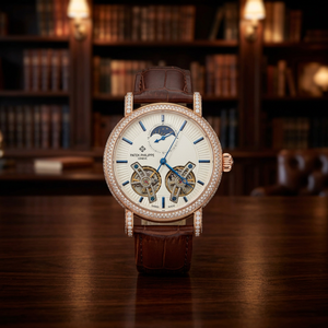 Reloj de Hombre de Lujo de Marca Superior, Mecánico, con Fase Lunar, Logotipo Personalizado, Correa de Cuero, Resistente al Agua, Caja de Acero Inoxidable, Cristal de Zafiro - Product Image 3