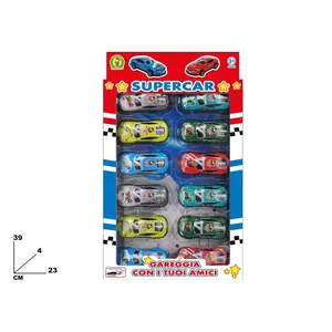 Set de 10 Coches de Juguete de Metal Fundido a Presión Supercar Retrocarica, 39x23 cm, para Niños de 3+ Años - Product Image 1