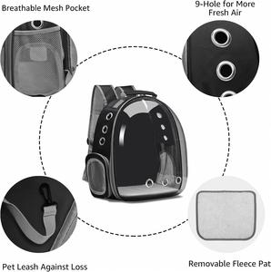 Capsule Transparent Oxford Fashion Waterproof Breathable Zipper Outdoor Foldable Portable Pet <b>Backpack</b> Dog Travel Carrier 5kg - Product Image 3