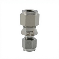 Raccords hydrauliques à quatre voies à double ferrule en acier inoxydable 304/316 sur mesure, 6 mm, 8 mm, 10 mm, 12 mm
