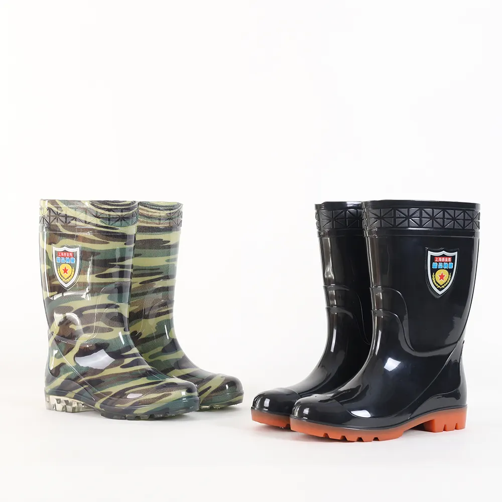 30cm Men's Rain Boots Waterproof Shoes Mid calf Water PVC Boots Muck Outdoor Mud Shoe Wellington Boots mens rainboots