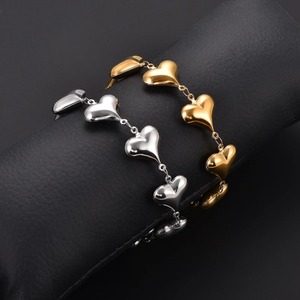 Elegante Bracciale Impermeabile in Acciaio Inossidabile 316L Dorato, Cavigliera Semplice Traforata, Gioielli d'Amore per Ragazze e Donne - Product Image 2