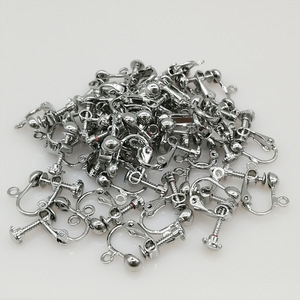 Boucles d'oreilles à clipser, type vis, en alliage de cuivre plaqué or et argent, sans perçage, accessoires de bijoux pour femmes, boucles d'oreilles tendance - Product Image 2