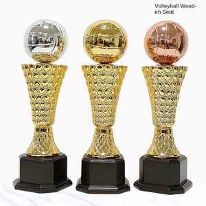 Trophée de basketball haut de gamme, atmosphérique, personnalisé, pour tournoi de football et de volleyball, en résine plaquée or, grande taille, Village <span class=keywords><strong>BA</strong></span> - Product Image 5