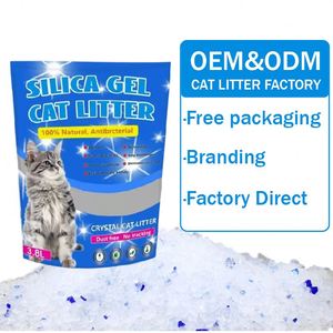 Factory Low Price Wholesale 5L 6L Easy Scoop Antibacterial <b>Silicone</b> Crystal <b>Cat</b> <b>Litter</b> - Product Image 1