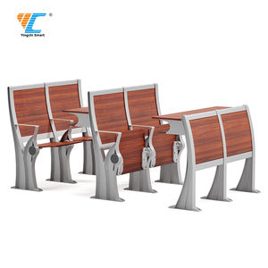 เก้าอี้ห้องบรรยายของมหาวิทยาลัยโต๊ะคอมพิวเตอร์ทรงสี่เหลี่ยมคางหมูเก้าอี้โต๊ะพับได้สำหรับนักเรียนมหาวิทยาลัยสำหรับห้องเรียน - Product Image 2