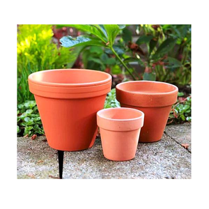 Pots de jardin vintage en terre cuite, jardinière, matériau naturel durable, artisanal, biodégradable, pot de fleurs d'intérieur et d'extérieur - Product Image 1