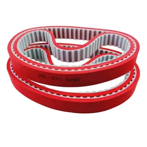 25L polyurethane synchronous belt with red rubber apl coated endless