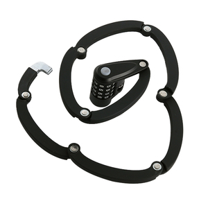 Système de sécurité tout-en-un <span class=keywords><strong>pliable</strong></span> pour vélos, comprenant un <span class=keywords><strong>cadenas</strong></span> à chaîne, un <span class=keywords><strong>cadenas</strong></span> et un support de fixation pour vélos électriques et vélos classiques - Product Image 4