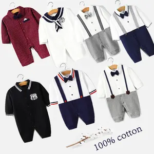 baby boy outfit Spring Autumn 0-6 months baby clothes Baby Boy Full Sleeves Clothes Handsome Rompers
