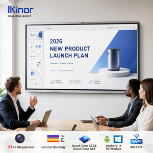 Pizarra Interactiva LED 4K UHD para Educación |   Pizarra Inteligente de 65 Pulgadas con Cámara HD Zero Bonding, <span class=keywords><strong>Google</strong></span> Play, para Aulas de K-12 - Product Image 1