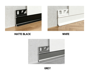 Plinthe en aluminium sur mesure encastrée sans rainurage, profil mural apparent sans fente pour maison de luxe - Product Image 5