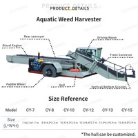Cosechadora Acuática Multifuncional de Carga Automática de Tamaño Mediano para Recoger Plantas Flotantes sin Necesidad de Rescate Manual Secundario