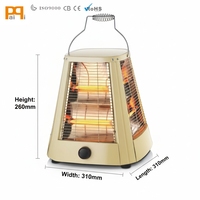 Radiateur infrarouge radiant électrique portable autoportant à 4 faces de 2000W avec thermostat réglable pour salle de bain et salon