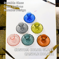 Porte-bougie conique moderne en verre borosilicate coloré 2026, élégant, 2 oz, petites lanternes, pots, emballage inclus, logo