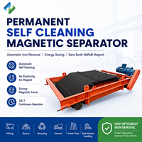 Séparateur magnétique à bande transversale auto-nettoyant robuste et permanent pour convoyeur minier