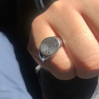Janice schmuck design und nach gravur signet ringe custom-made edelstahl blank ringe