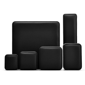 FANXI Custom Ring <b>Box</b> Pedant <b>Box</b> High End <b>Black</b> PU Leather Jewelry Packaging <b>Box</b> with Logo - Product Image 3