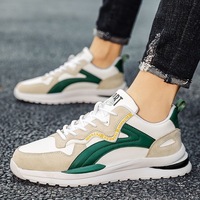 Baskets de running décontractées pour hommes, tendance printemps, polyvalentes, respirantes, blanches, style 'Dad Shoes', avec doublure en maille et fonction rehausseur de hauteur