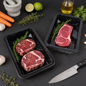 ถาดบรรจุภัณฑ์แบบซ้อนได้สำหรับอาหาร ปรับแต่งได้ตามต้องการ สำหรับเนื้อสัตว์ อาหารทะเล วัสดุ PP สำหรับผลิตภัณฑ์สดแช่เย็นและแช่แข็ง - Product Image 4