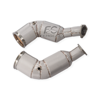 Tubo de Escape de Alto Flujo SS304 para Audi RS6 RS7 S8 4.0T C8 D5 2021+, Tubo de Escape Aislado para Mejora de Potencia
