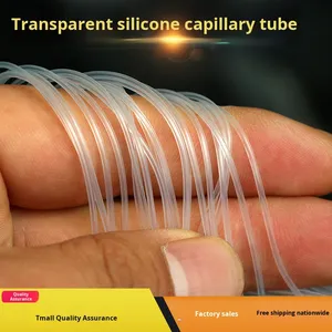 Tubo de silicona transparente Tubo capilar flexible de tamaño pequeño 0,5mm/1/2/3mm Proceso de corte personalizado Delgado - Product Image 5
