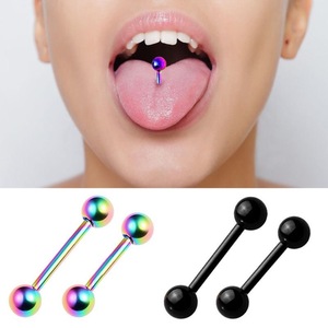 Bijoux de piercing à double boule en acier inoxydable plaqué PVD |   Hypoallergénique et inaltérable |   Plusieurs couleurs disponibles pour l'accès au piercing corporel - Product Image 4
