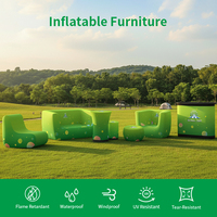 Bar gonflable portable moderne en TPU avec rangement, mobilier d'extérieur pour fêtes au bord de la piscine, plage, jardin et événements