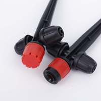 Arroseur à piquet de 13 cm avec double écrou de verrouillage et trous pour bulleur, pour serre, semis, cour, fleurs en pot, pelouse, micro-pulvérisation