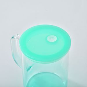 Entrepôt USA – Tasses à café transparentes en plastique de 17 oz avec couvercles colorés et poignée, idéales pour la sublimation - Product Image 5