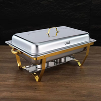 Plats de service professionnels en acier inoxydable pour la restauration, chauffage par lampe à alcool, chauffe-plats pour buffet