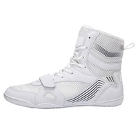 Chaussures de boxe professionnelles unisexes les plus vendues, bottes de lutte, bottes de combat montantes, chaussures de Muay Thai, chaussures de kickboxing, fitness