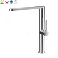 Filigrane 304 acier inoxydable brossé laiton or robinet de cuisine mitigeur d'évier ultra mince
