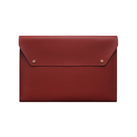 Housse d'ordinateur portable de luxe en cuir végétalien personnalisée de 13 pouces – Sacoche décontractée et durable pour conférences et documents de bureau