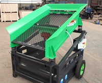 Tamis vibrant portable mini 200 kg, tamis mobile manuel pour terre, sable, compost, usage jardin et construction