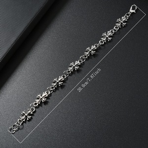 Bracciale da <span class=keywords><strong>Uomo</strong></span> Trendy Punk con Ciondolo a Croce, Stile Vintage in Lega, Marca Yili, Alta Qualità, Stile Retrò, Placcato in Titanio, per Feste e Street Style - Product Image 5