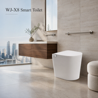 WC intelligent avec bidet électrique, chasse d'eau automatique, siège chauffant, céramique monobloc, télécommande, pour maison moderne