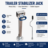 Stabilisateur de remorque en acier 500 kg, base 140 mm, résistant à la corrosion, roue de stabilisation écologique pour le camping et les voyages en extérieur