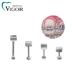 Crochets à boule sertissables orthodontiques dentaires 10 pièces en acier inoxydable, type stop long et court, outils orthodontiques - Product Image 3