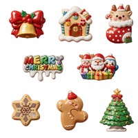 Nouvelles décorations de Noël 2026 : Aimants de réfrigérateur en PVC souple 3D, motifs de dessins animés, ornements magnétiques Père Noël, sapin et renne
